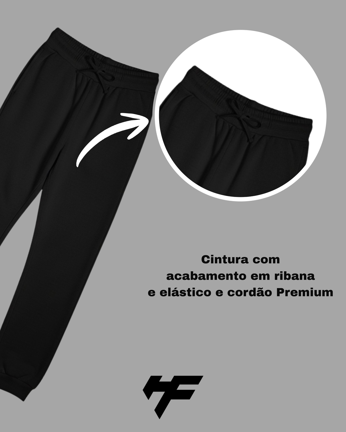 Calça Moletom Premium - Cinza
