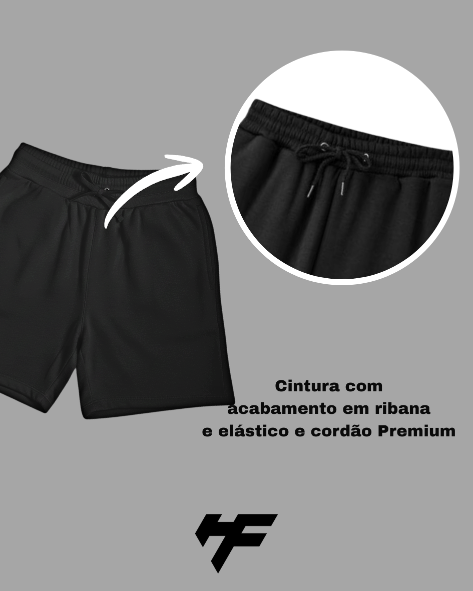 Bermuda Moletom Premium - Azul Bebê