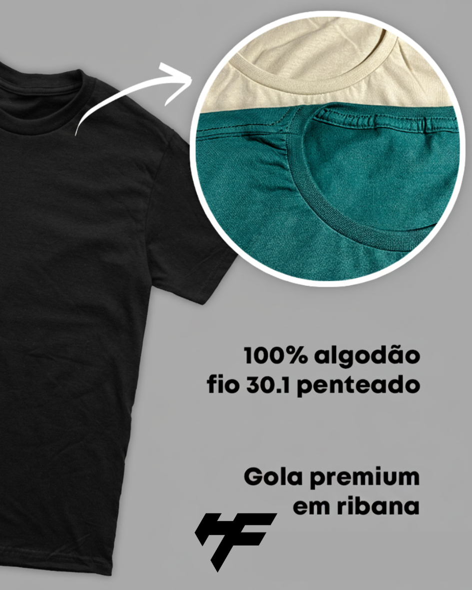 Camiseta Oversized 100% algodão 30.1 Penteado - Branco
