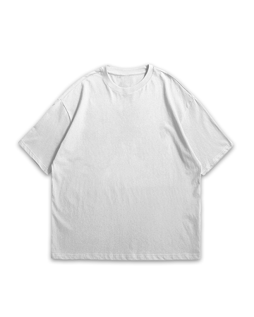 Camiseta Oversized 100% algodão 30.1 Penteado - Branco