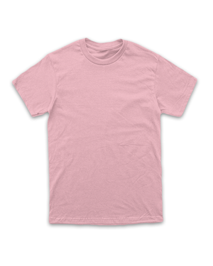 Camiseta 100% algodão 30.1 Penteado - Rosa